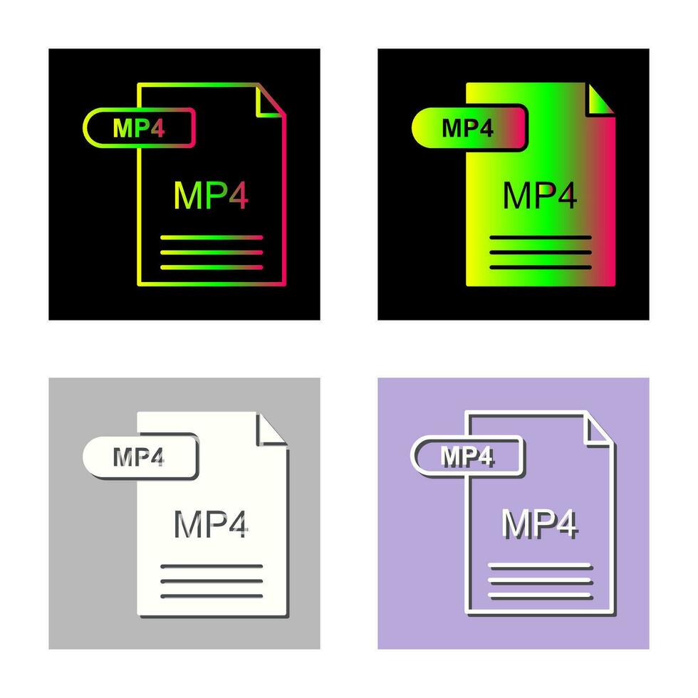 icono de vector de mp4