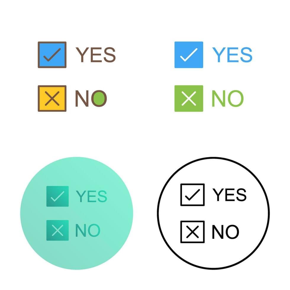 Yes No Option Vector Icon