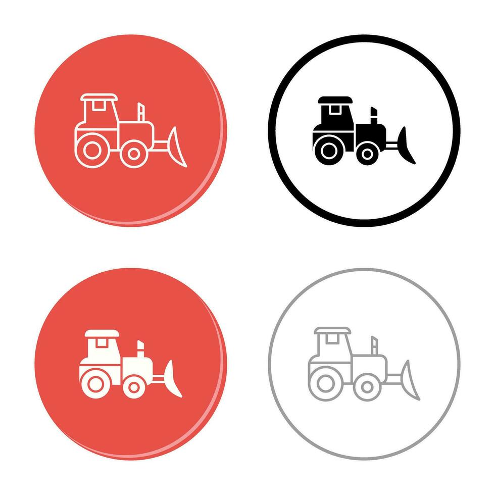 Industrial Tractor Vector Icon