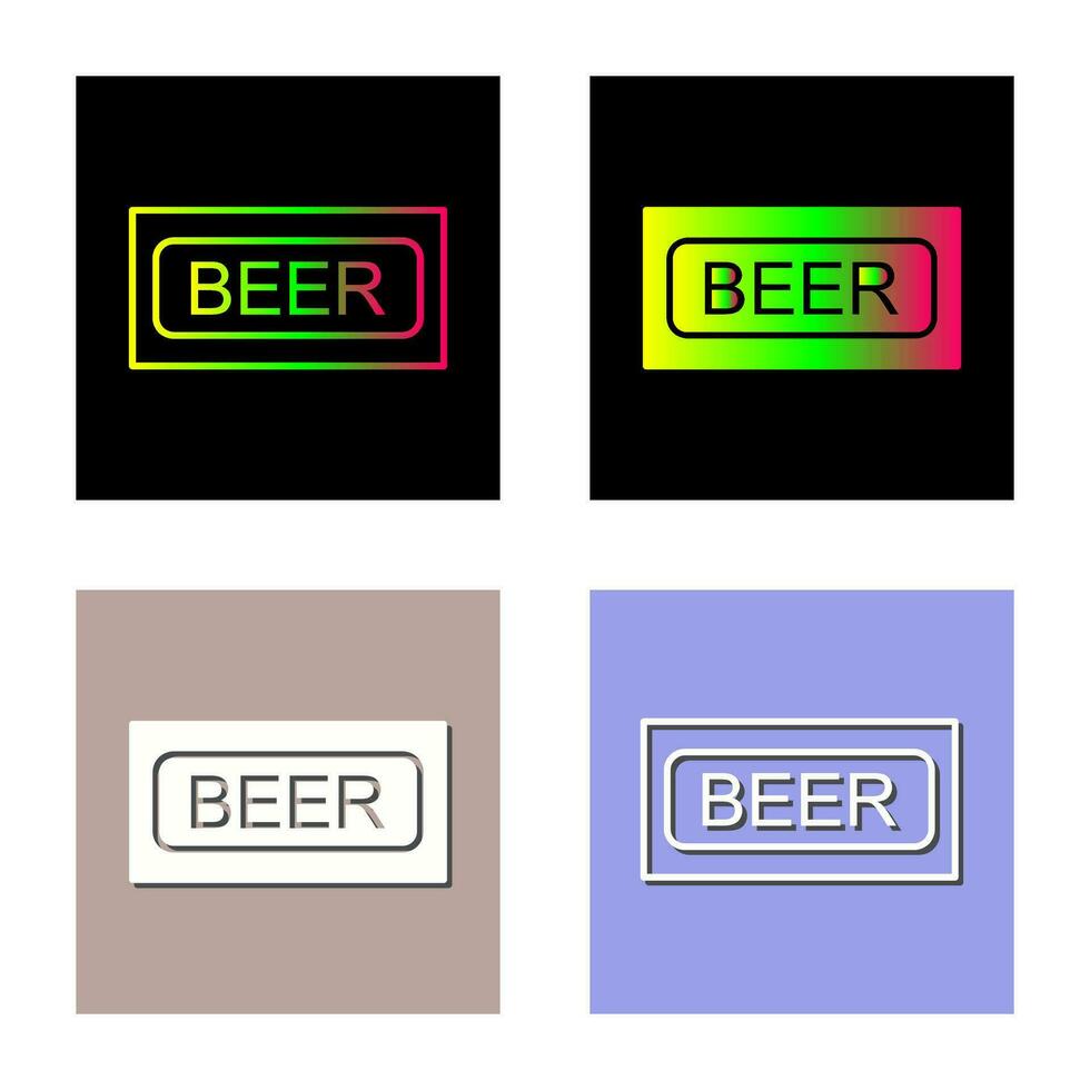 icono de vector de signo de cerveza