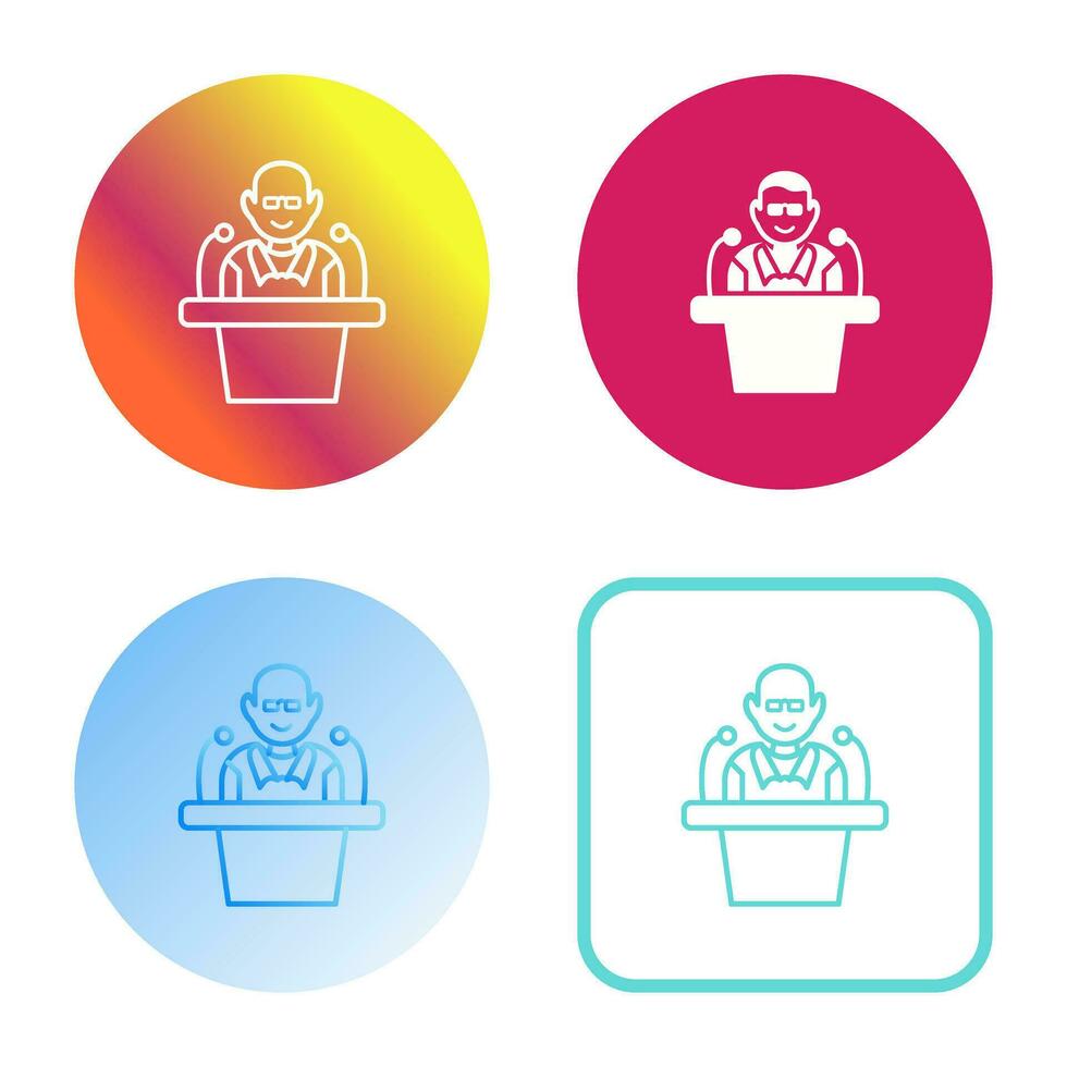Unique Lecture Vector Icon