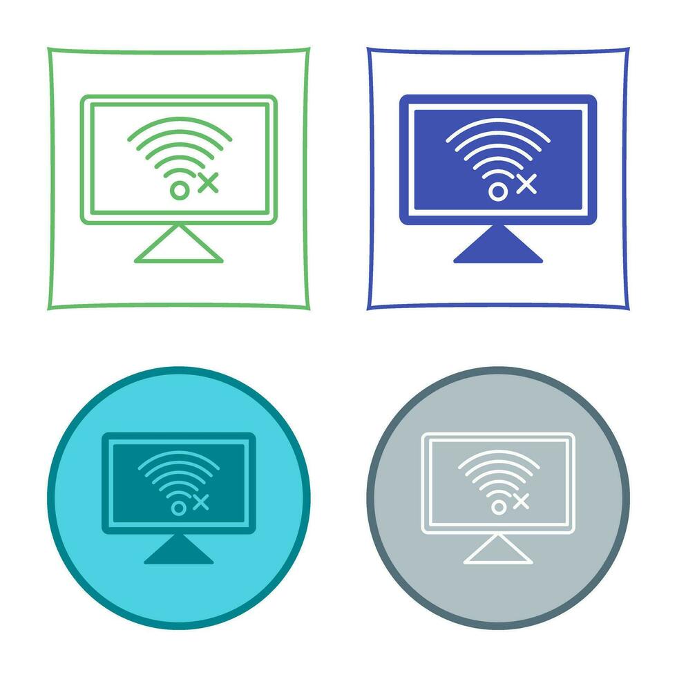 Disconnected Network Vector Icon