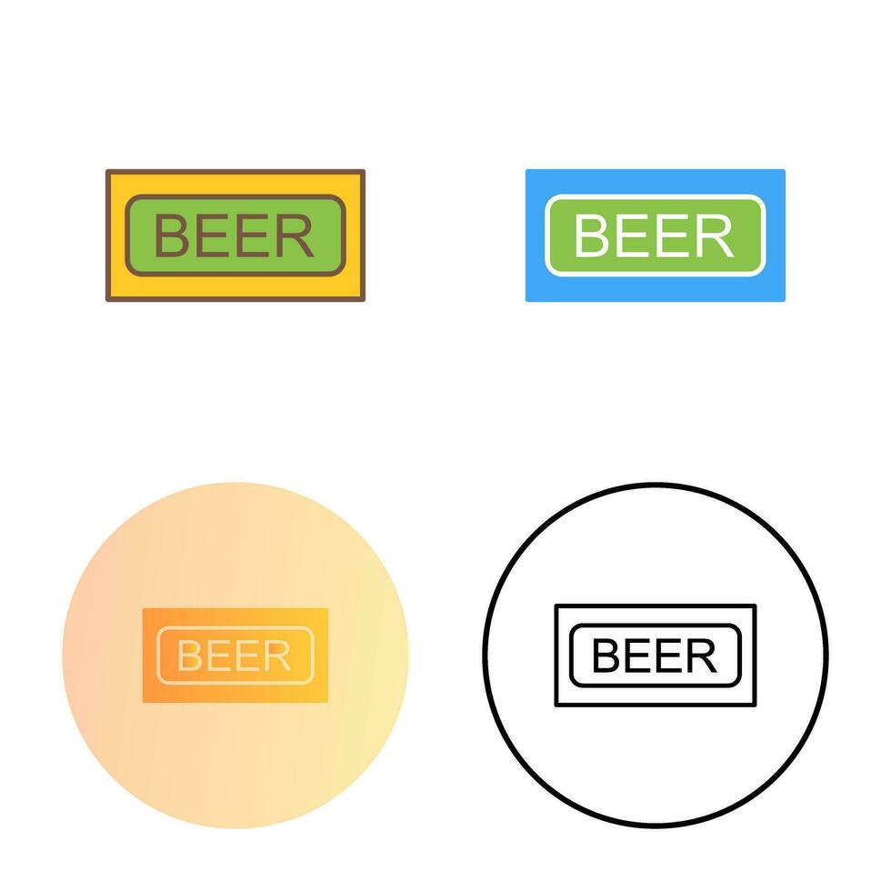 icono de vector de signo de cerveza