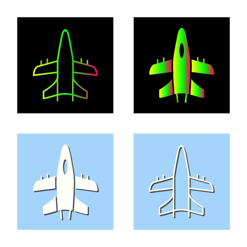 icono de vector de avión militar