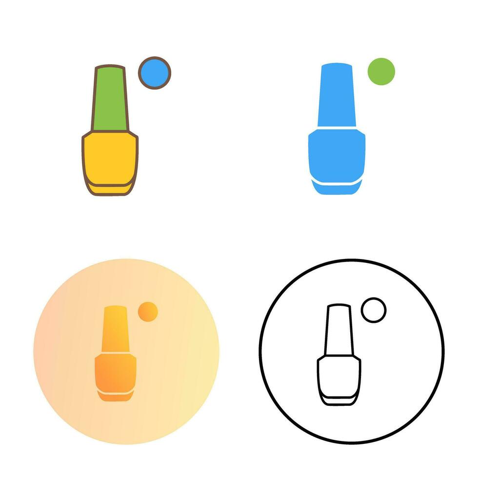 icono de vector de esmalte de uñas