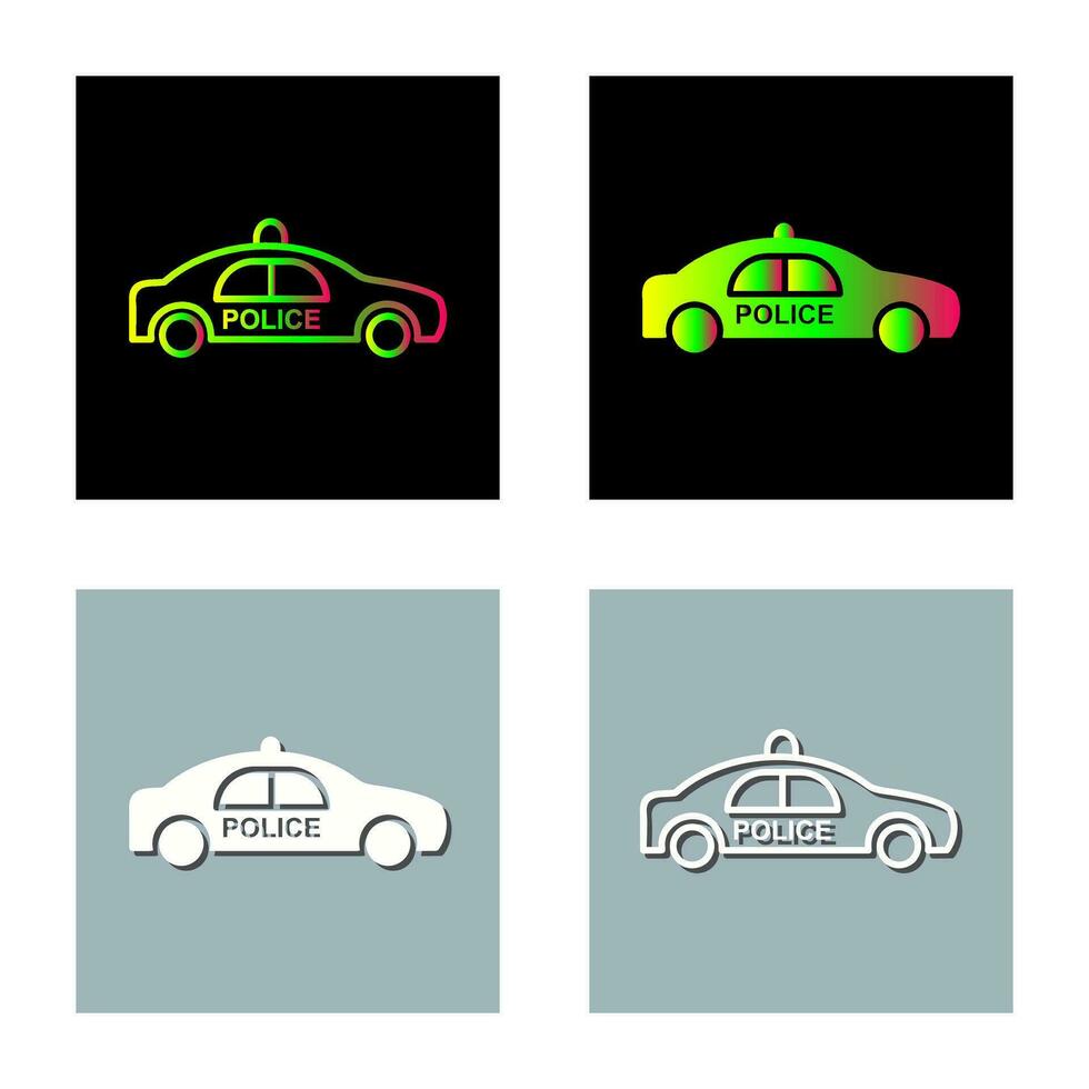 icono de vector de coche de policía