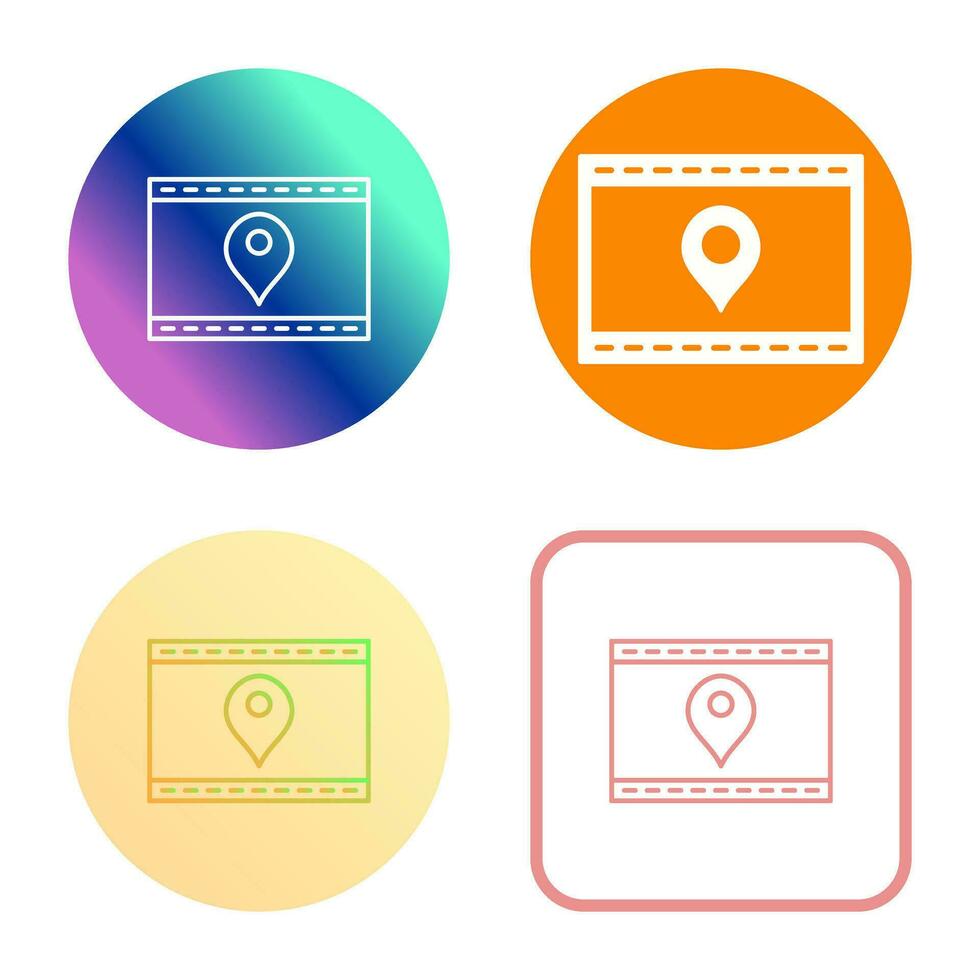 Unique Location Web Advertising Vector Icon