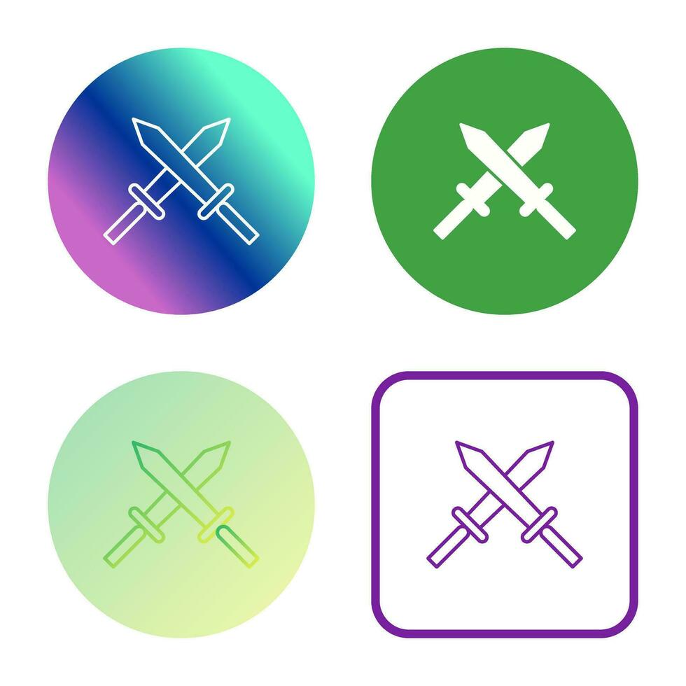 Unique Two Swords Vector Icon
