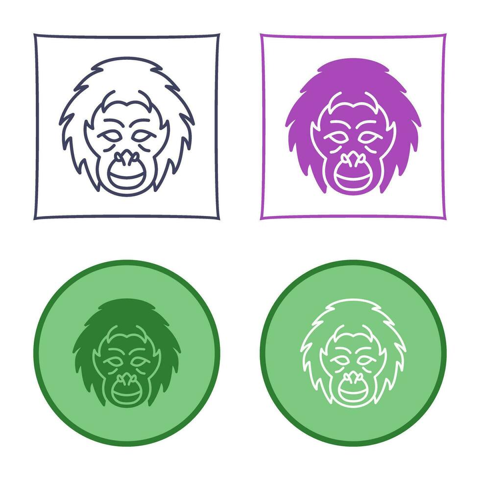 Orangutan Vector Icon