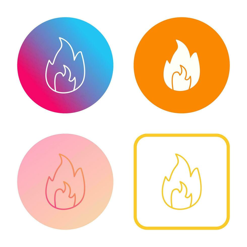 Unique Flame Vector Icon