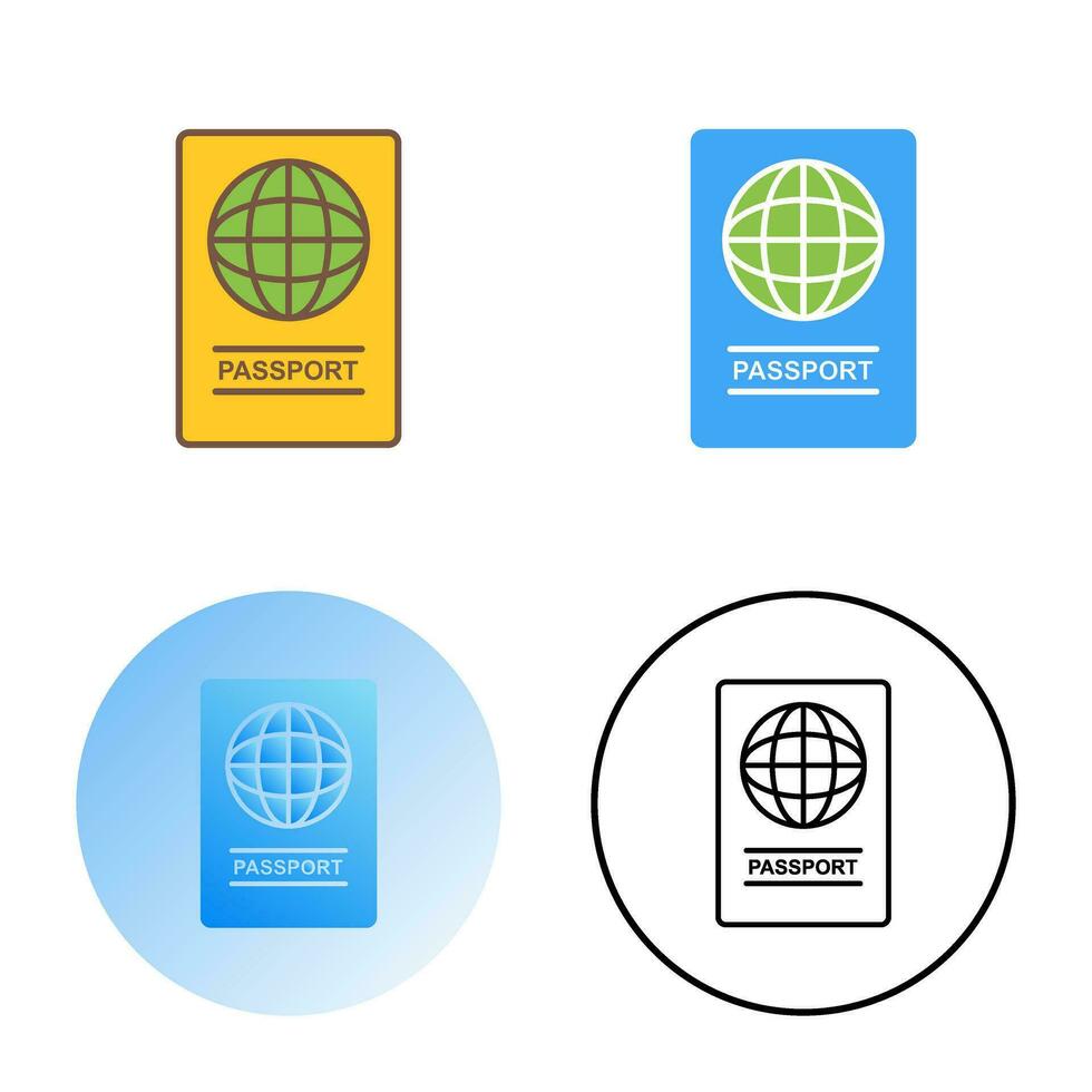 icono de vector de pasaporte