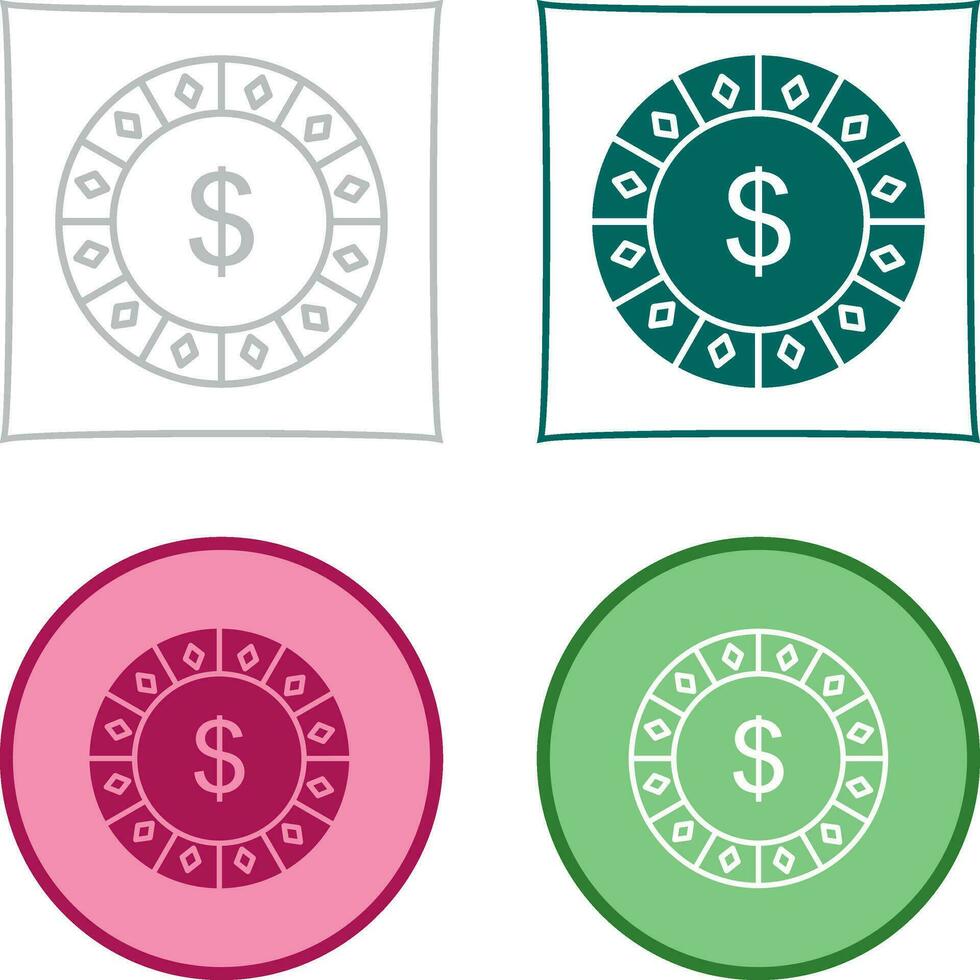Dollar Chip Vector Icon