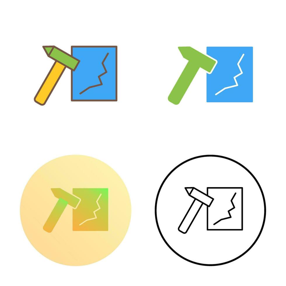 Unique Break Glass Vector Icon
