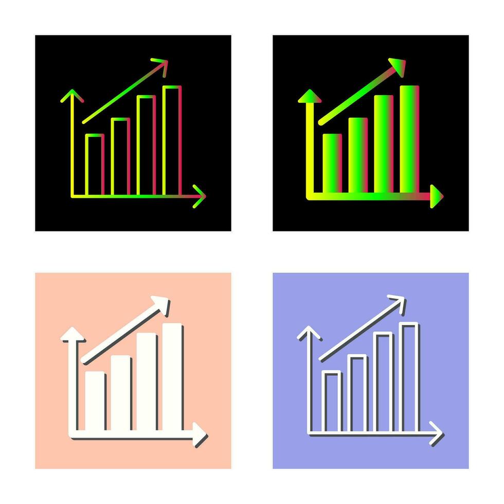 icono de vector de estadísticas crecientes