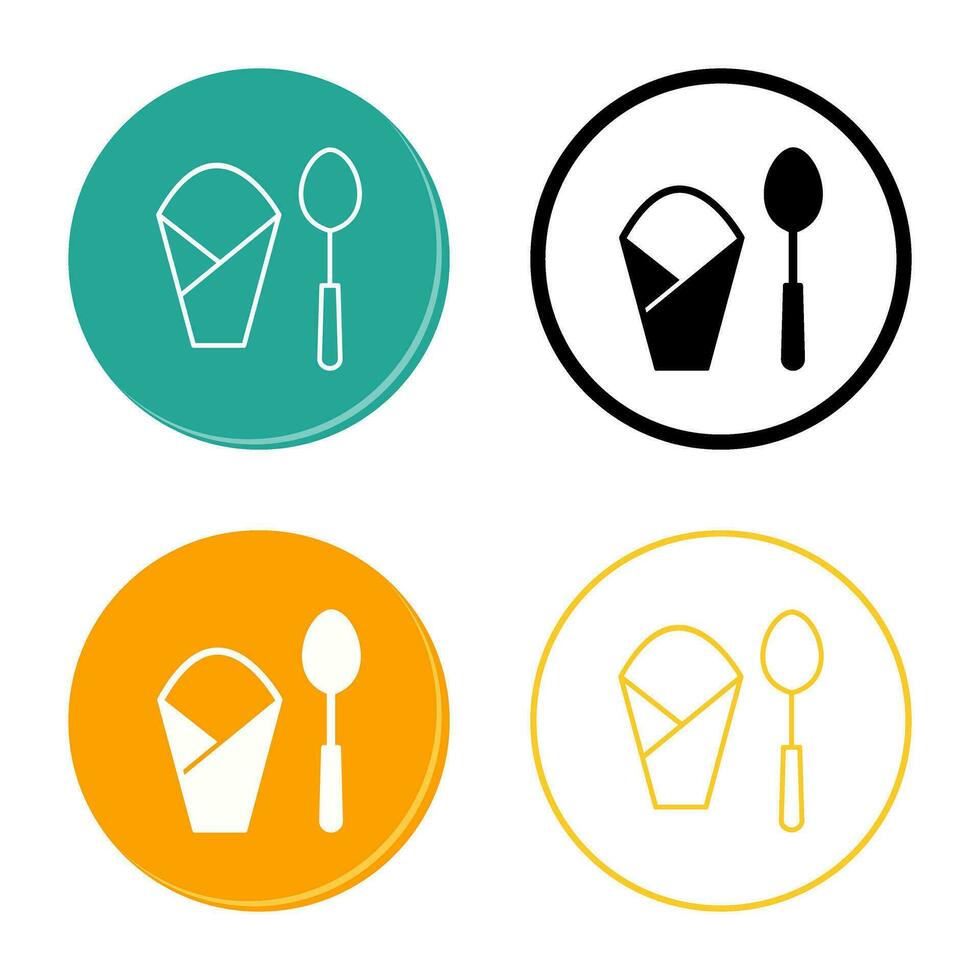 Spoon and Napkin Vector Icon