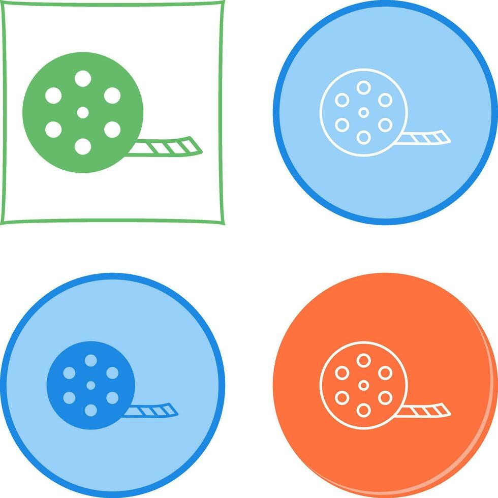 Unique Film Reel Vector Icon