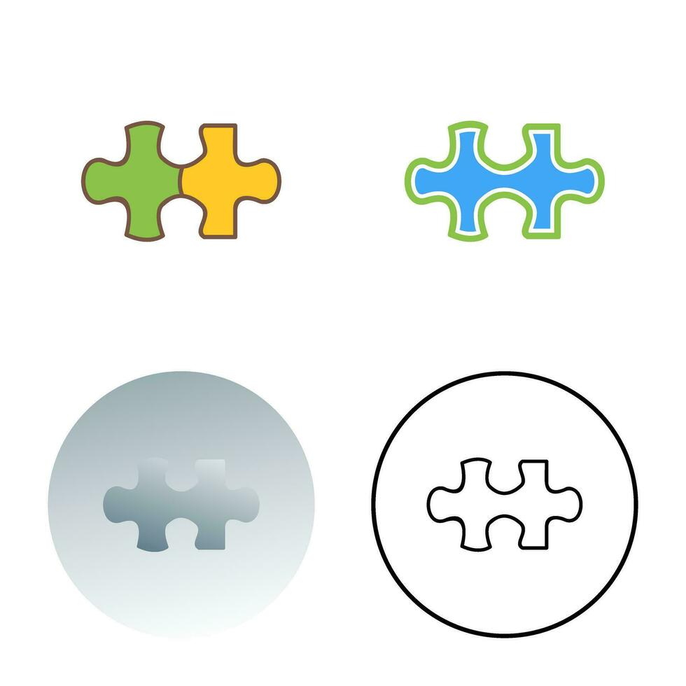 Unique Puzzle Piece Vector Icon