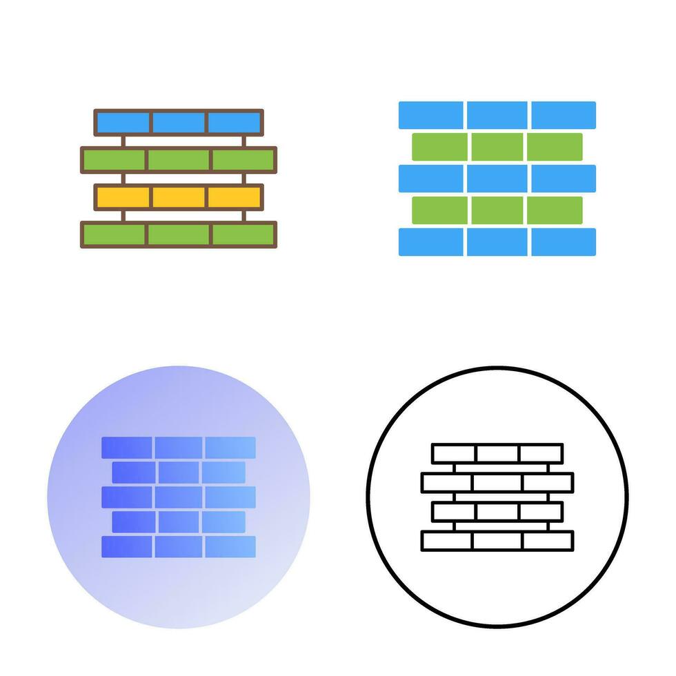 Unique Bricks Vector Icon