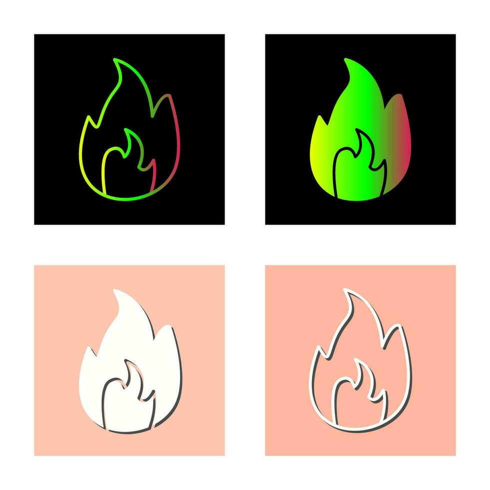 Unique Flame Vector Icon