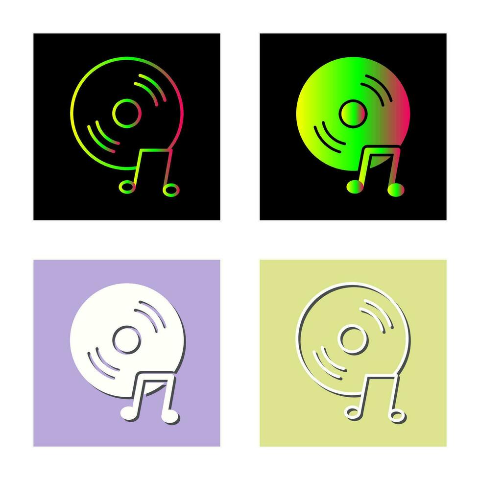 Unique Music CD Vector Icon