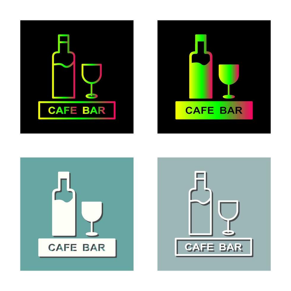 Unique Drinks Cafe Vector Icon