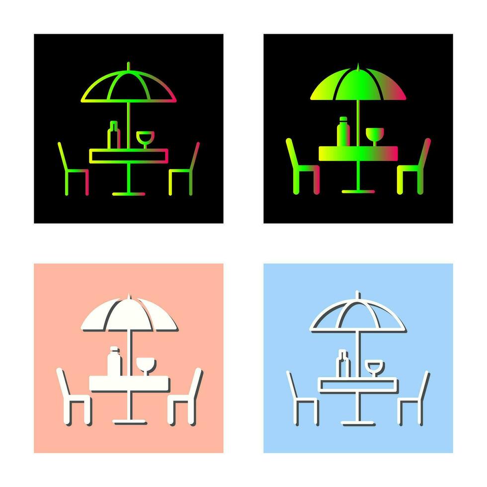 Unique Cafe Table Vector Icon