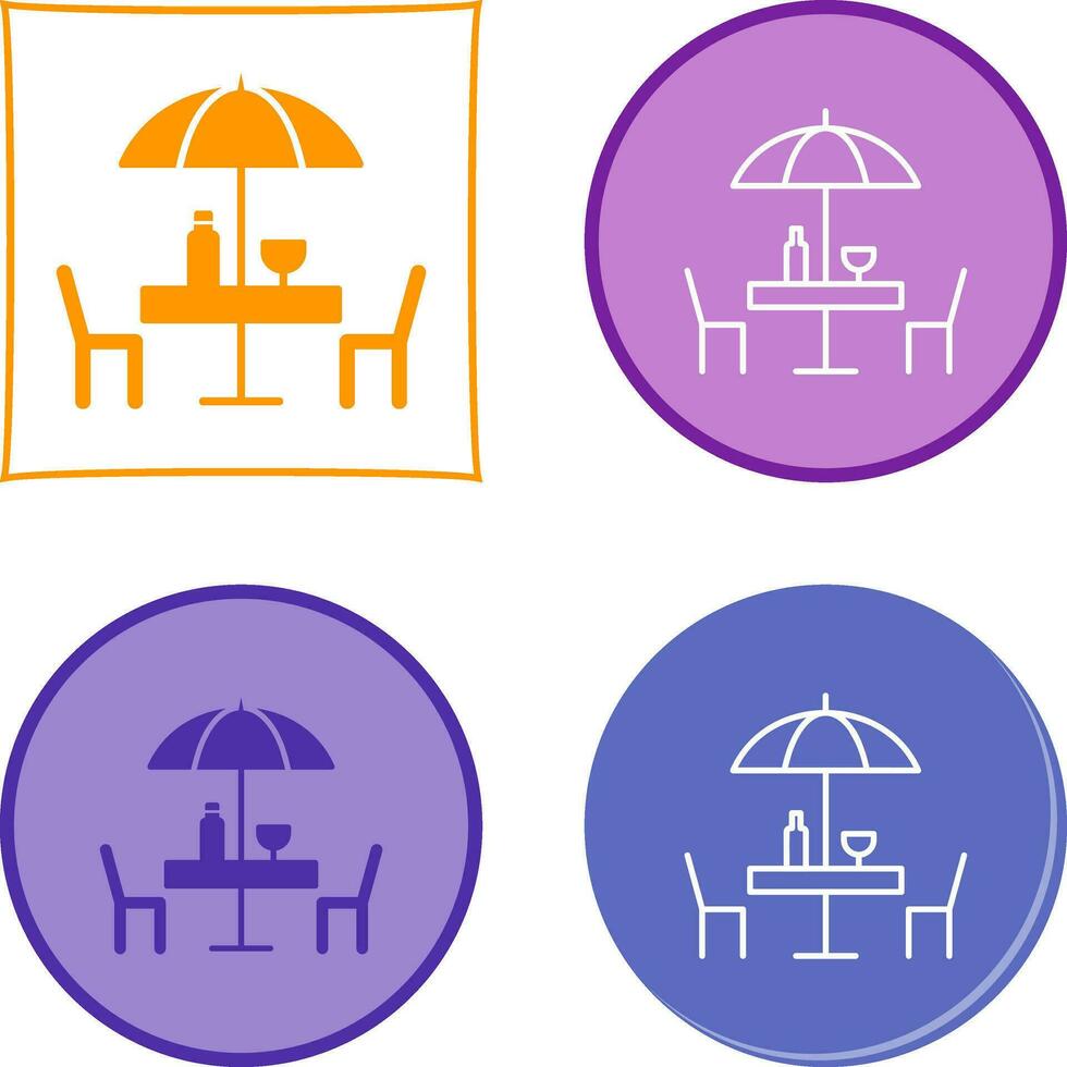 Unique Cafe Table Vector Icon