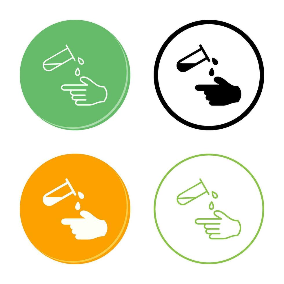 Corrosive Hazard Vector Icon