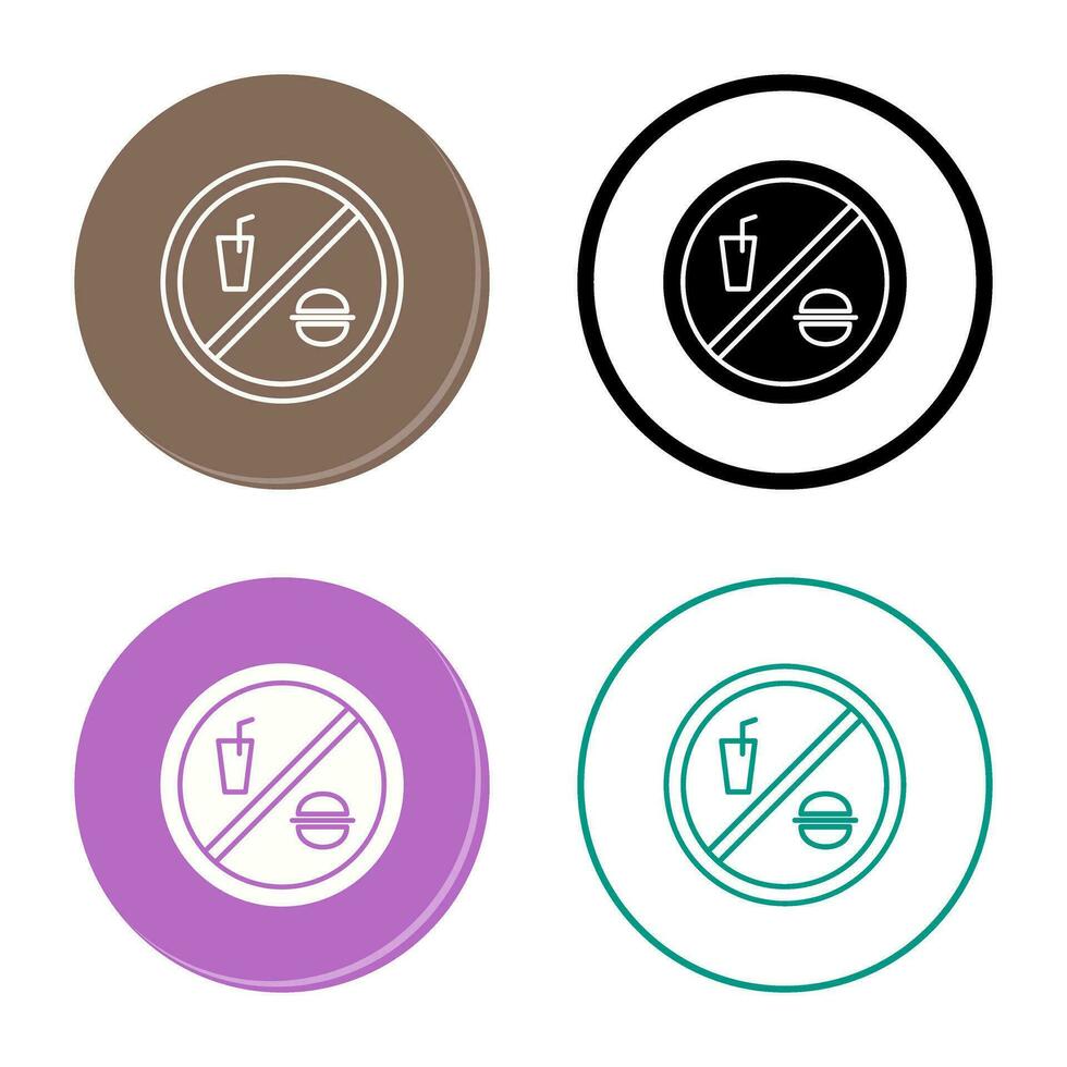 No Food or Drinks Vector Icon