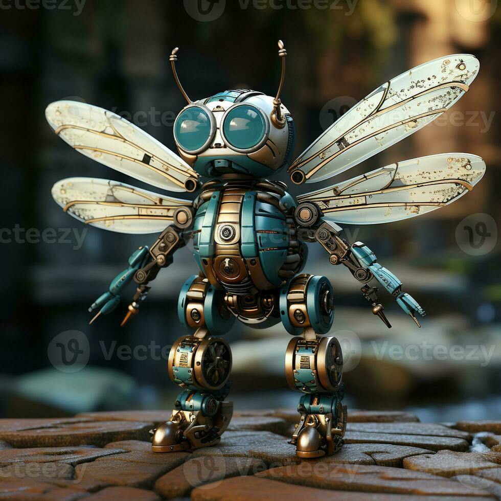 3d Robot dragonfly photo