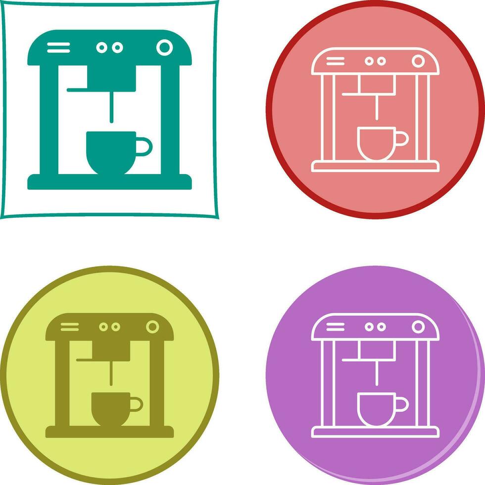 Unique Coffee Machine Vector Icon