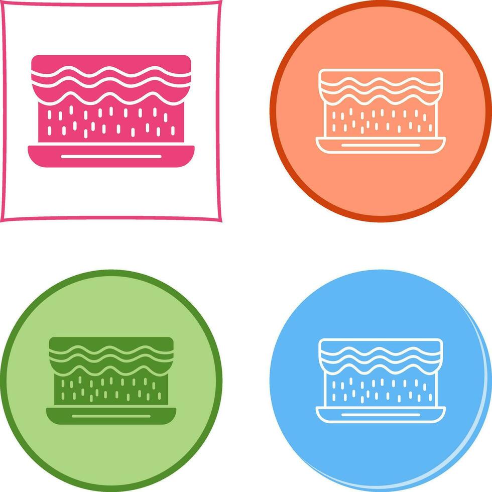 Unique Cream Cake Vector Icon