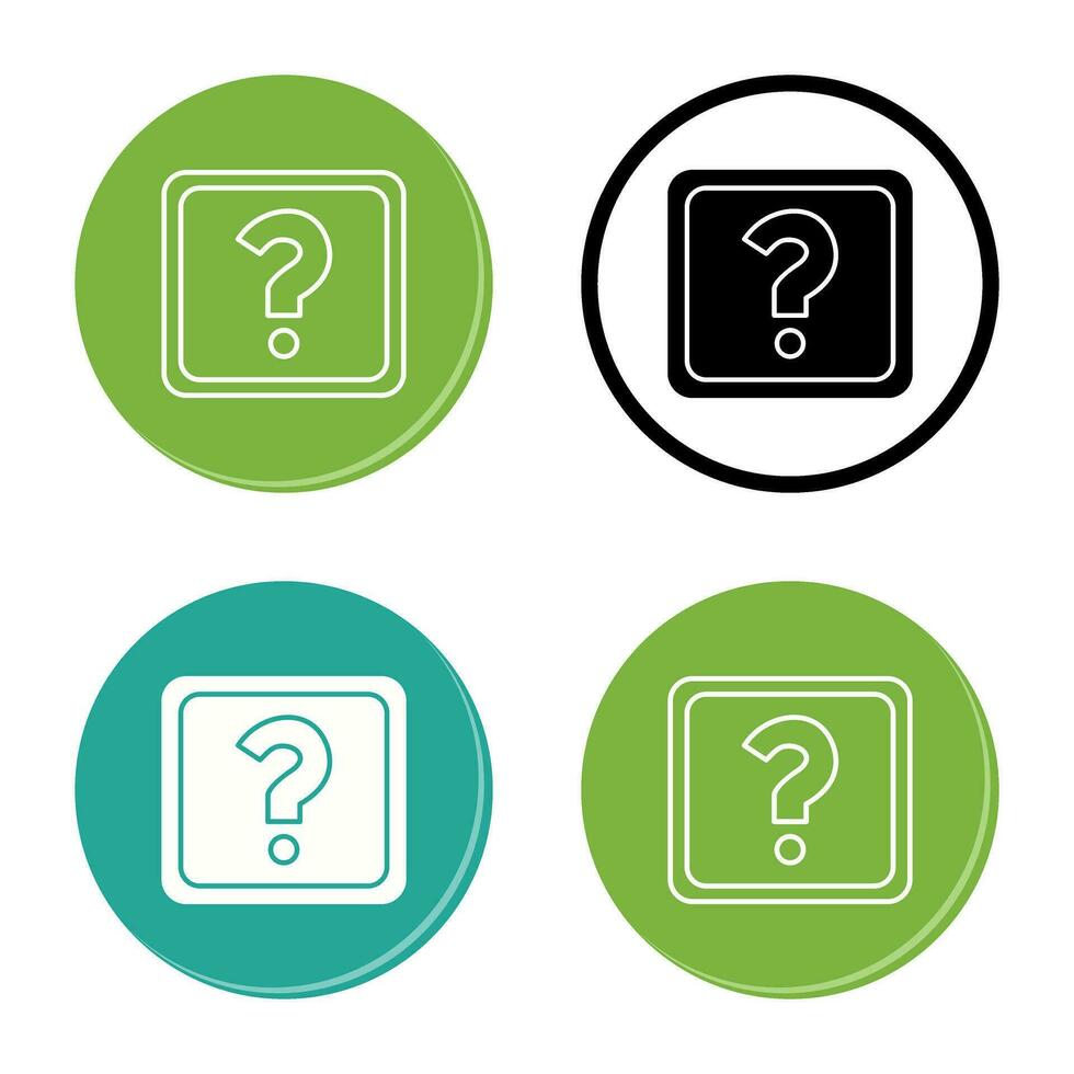 Unique Question Mark Vector Icon