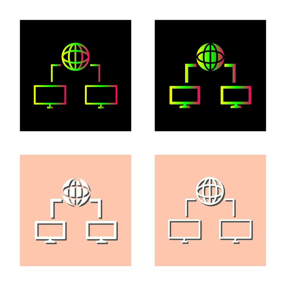 icono de vector de conectividad a internet único