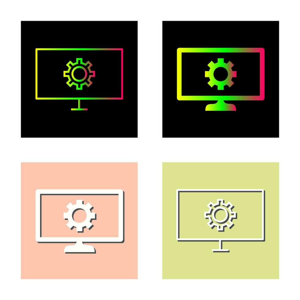 Unique Network Settings Vector Icon