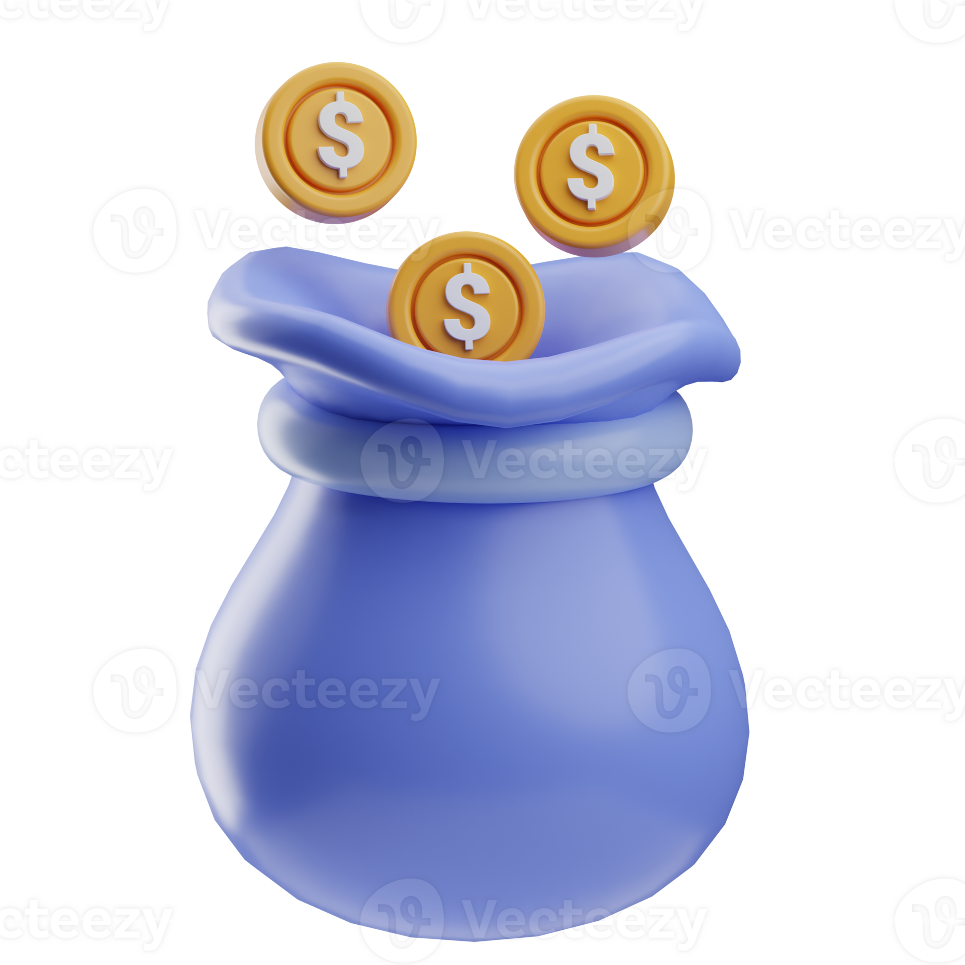 cash bag illustration 3d 34109582 PNG