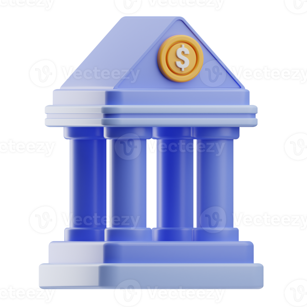bank illustration 3d png