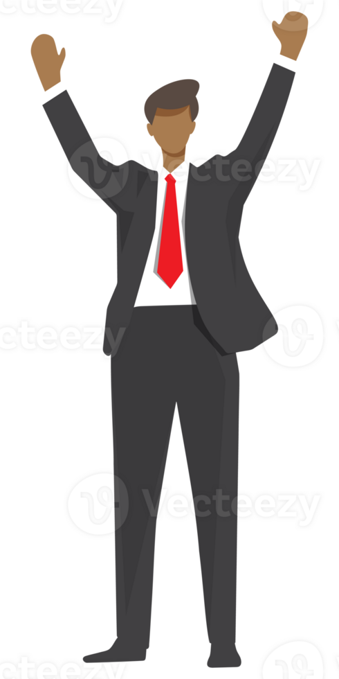 People raised their hands happily. png