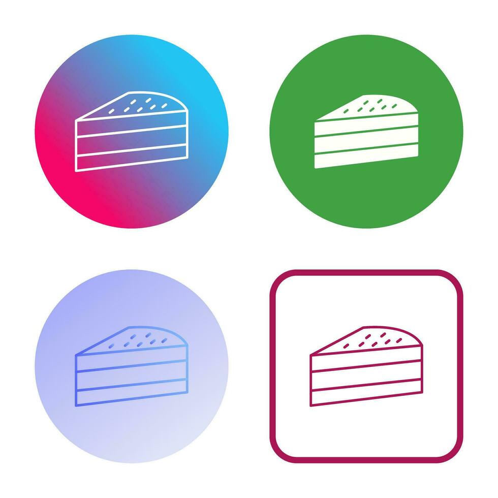 icono de vector de rebanada de pastel