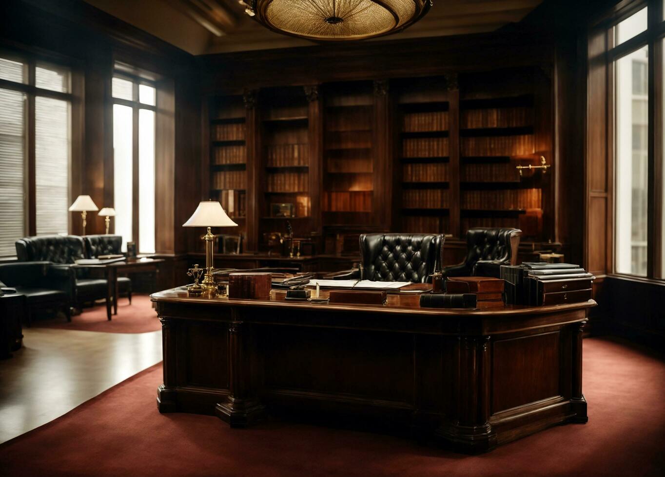 Lawyer's law office, justice and law concept. photo