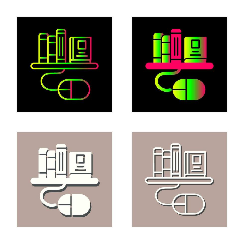 Digital Library Vector Icon