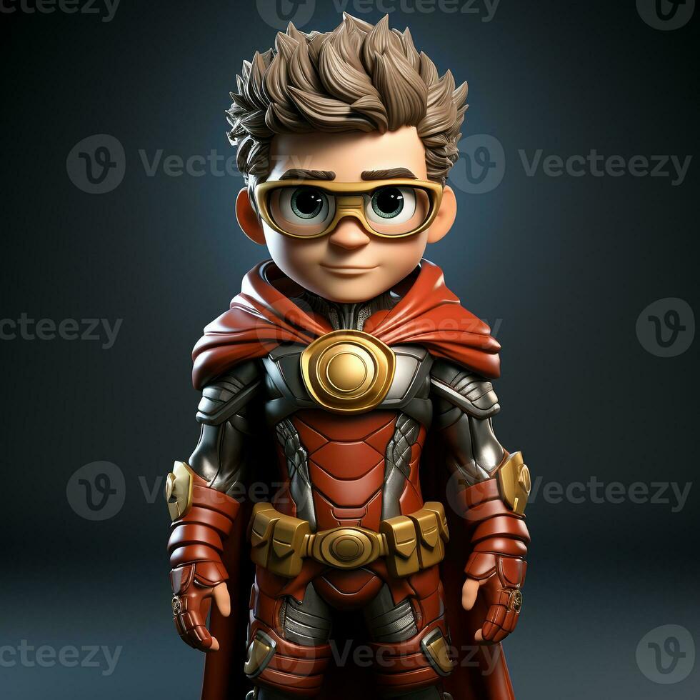 3d cartoon super hero photo