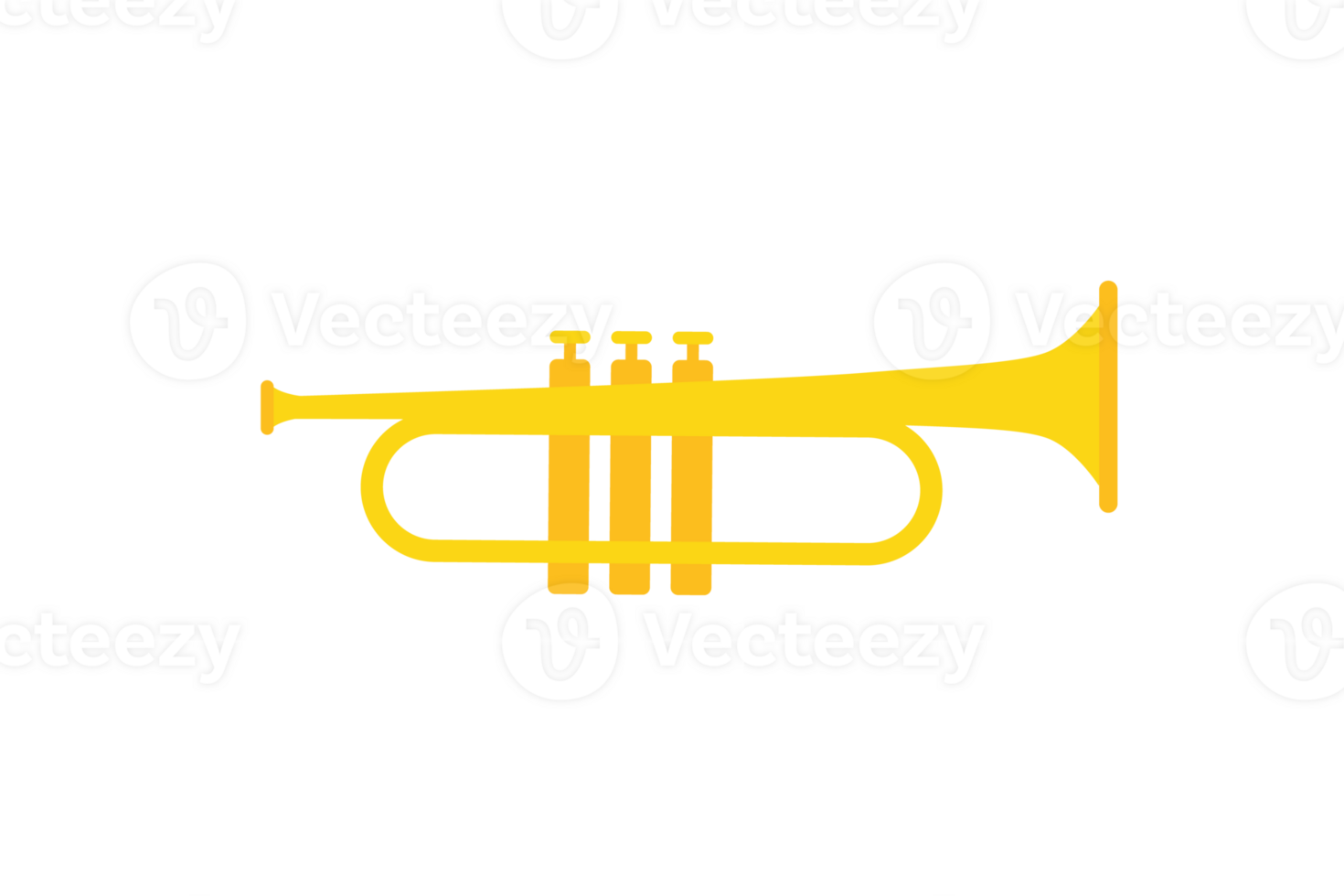 Trumpet on transparent background. png