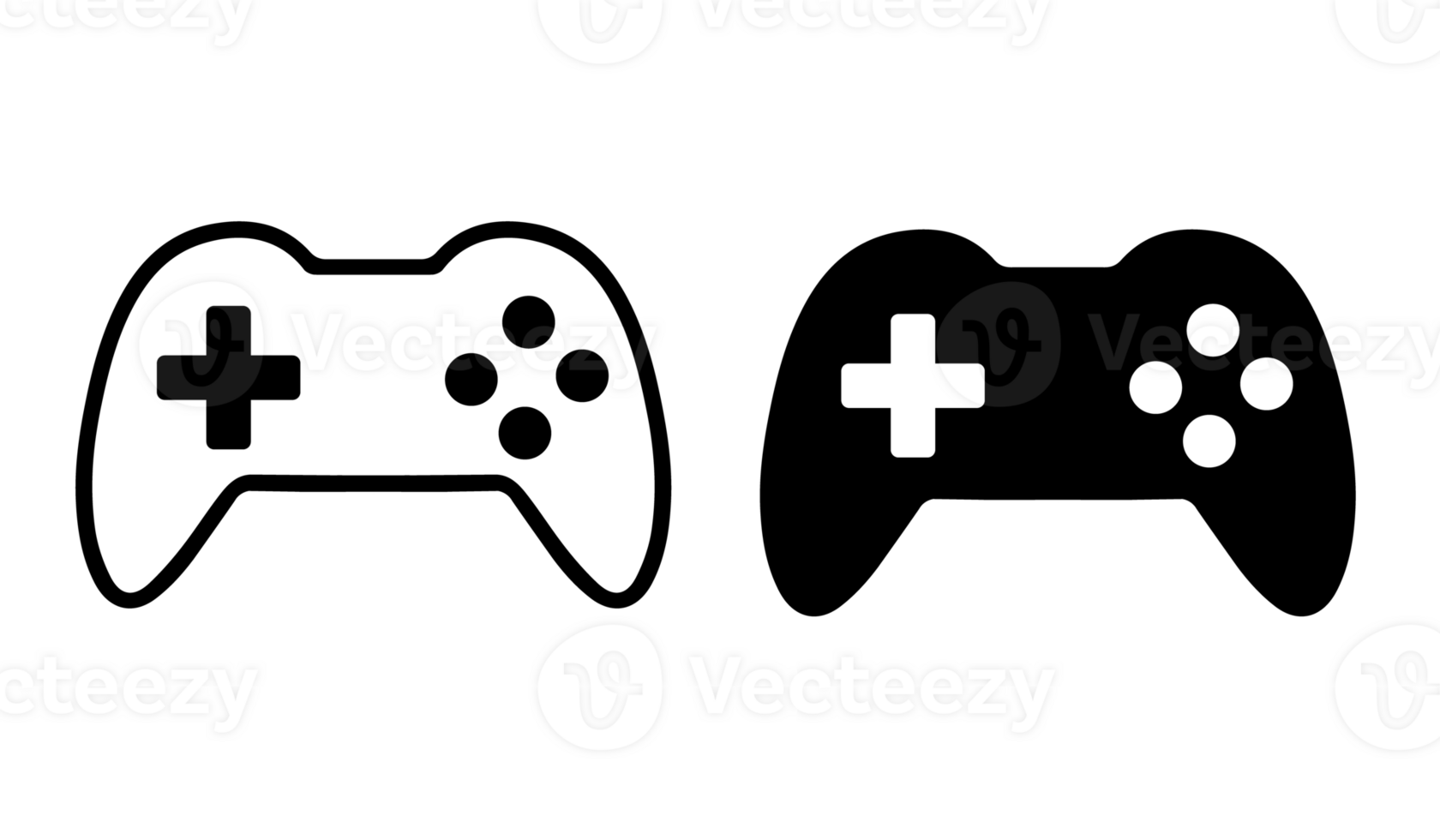 Best Gamepad illustration logo template in trendy style. Suitable for many purposes. png