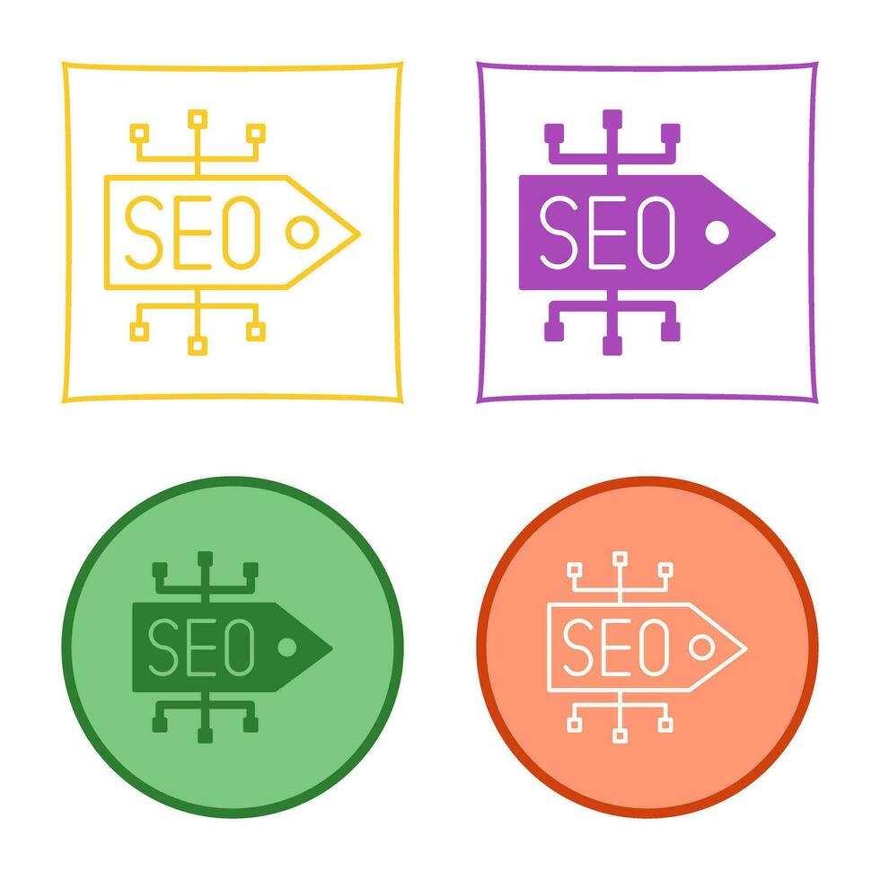 icono de vector de etiqueta seo