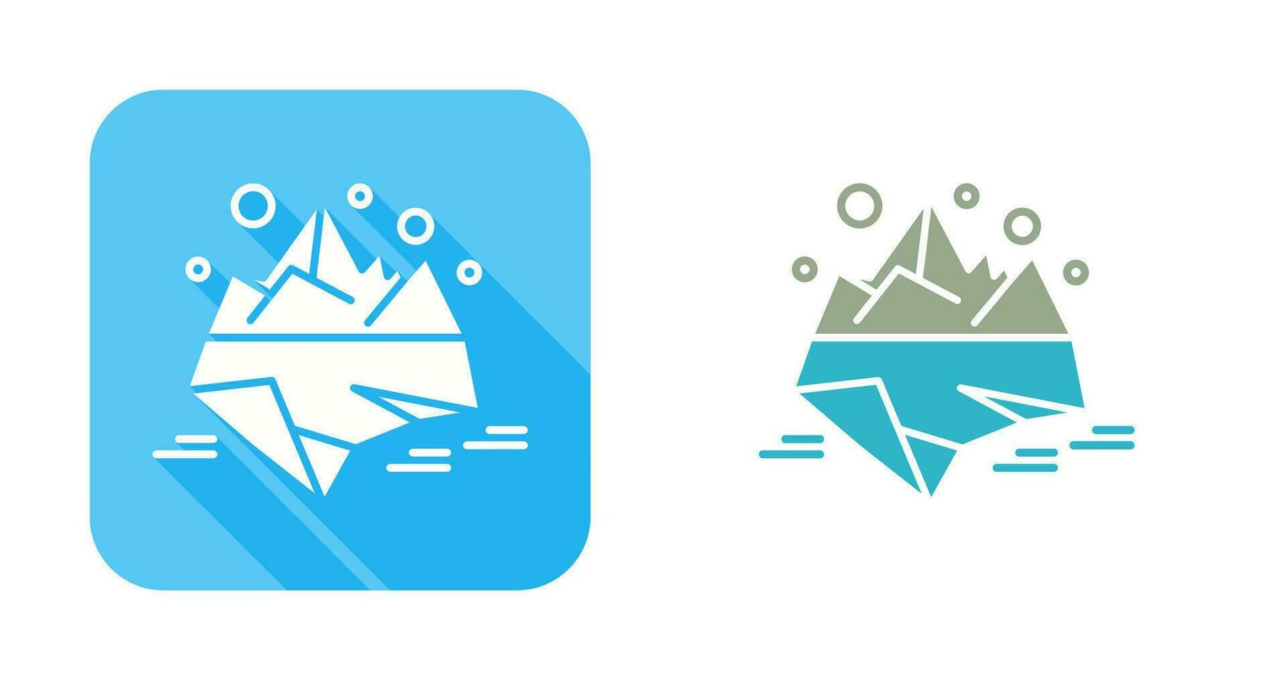 icono de vector de iceberg