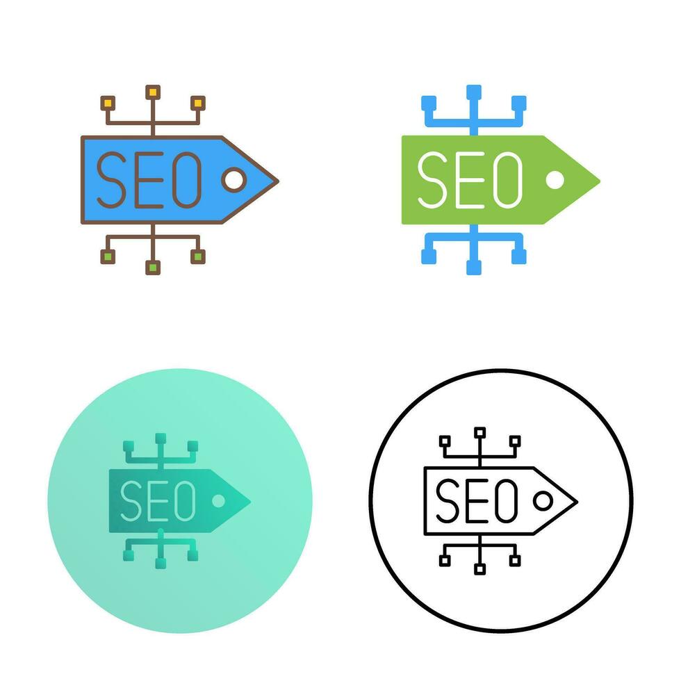 icono de vector de etiqueta seo