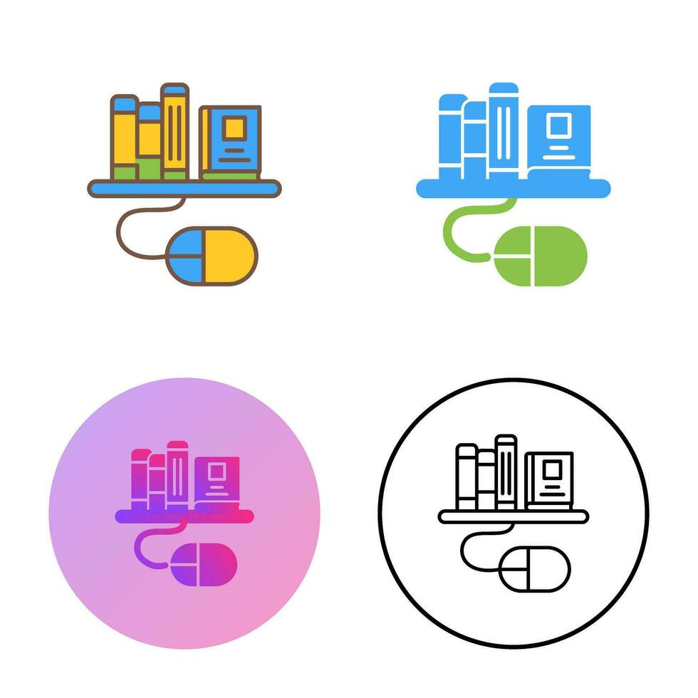 Digital Library Vector Icon