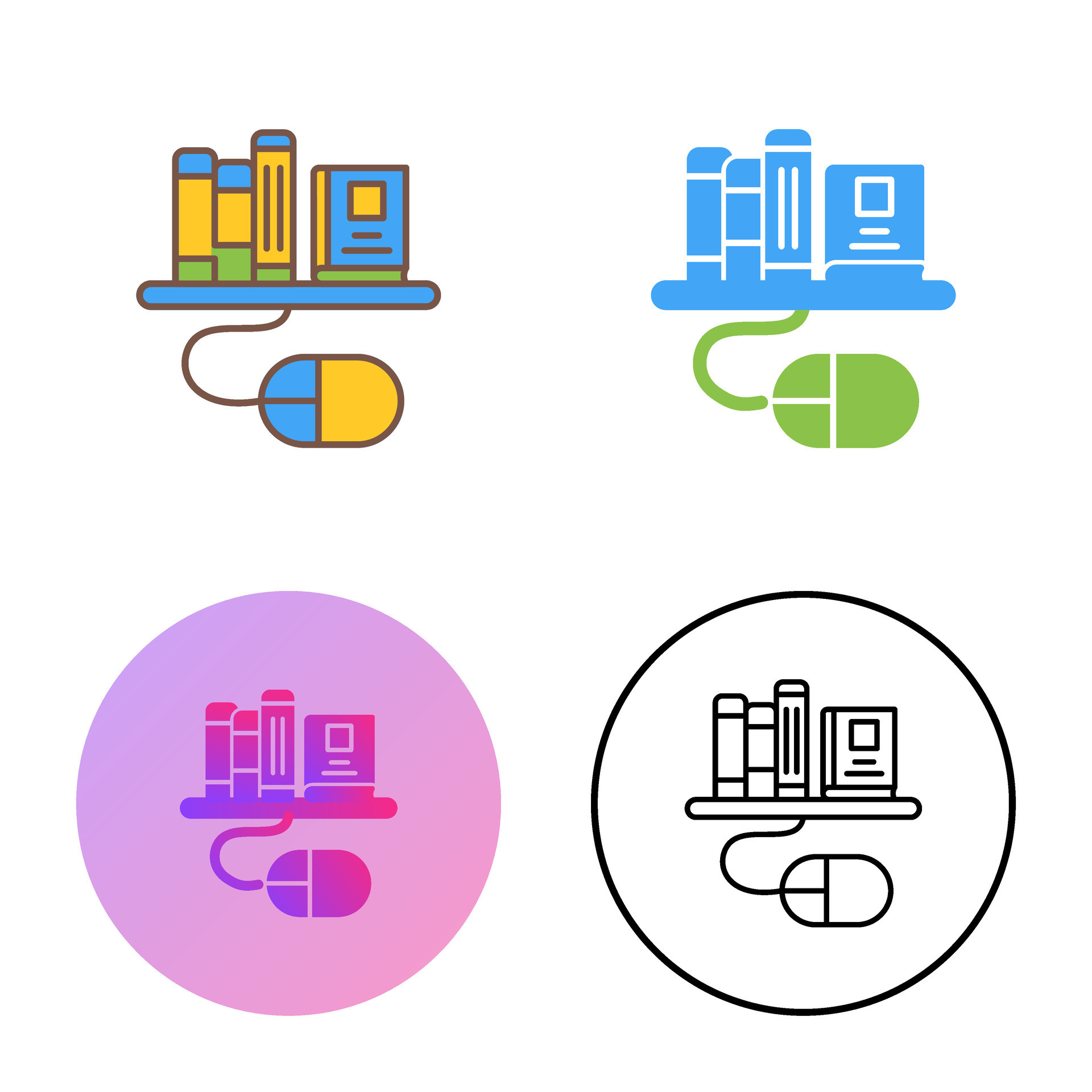 Digital Library Vector Icon 34111225 Vector Art at Vecteezy