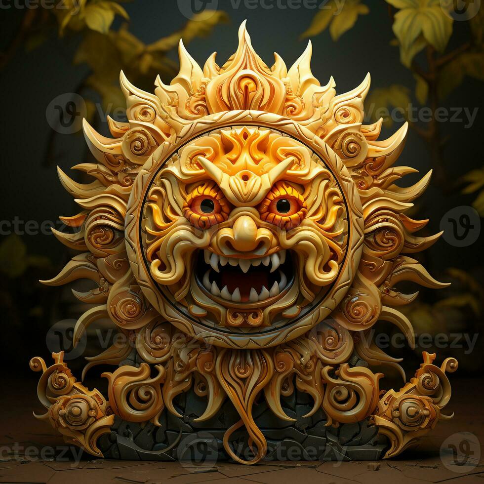 3d cartoon sun god photo